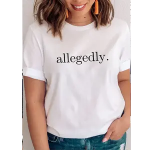 Allegedly Graphic Tee, Funny Lawyer Gift, Casual Short Sleeve Shirt, Law Student Humor, Graduation Outfit Idea