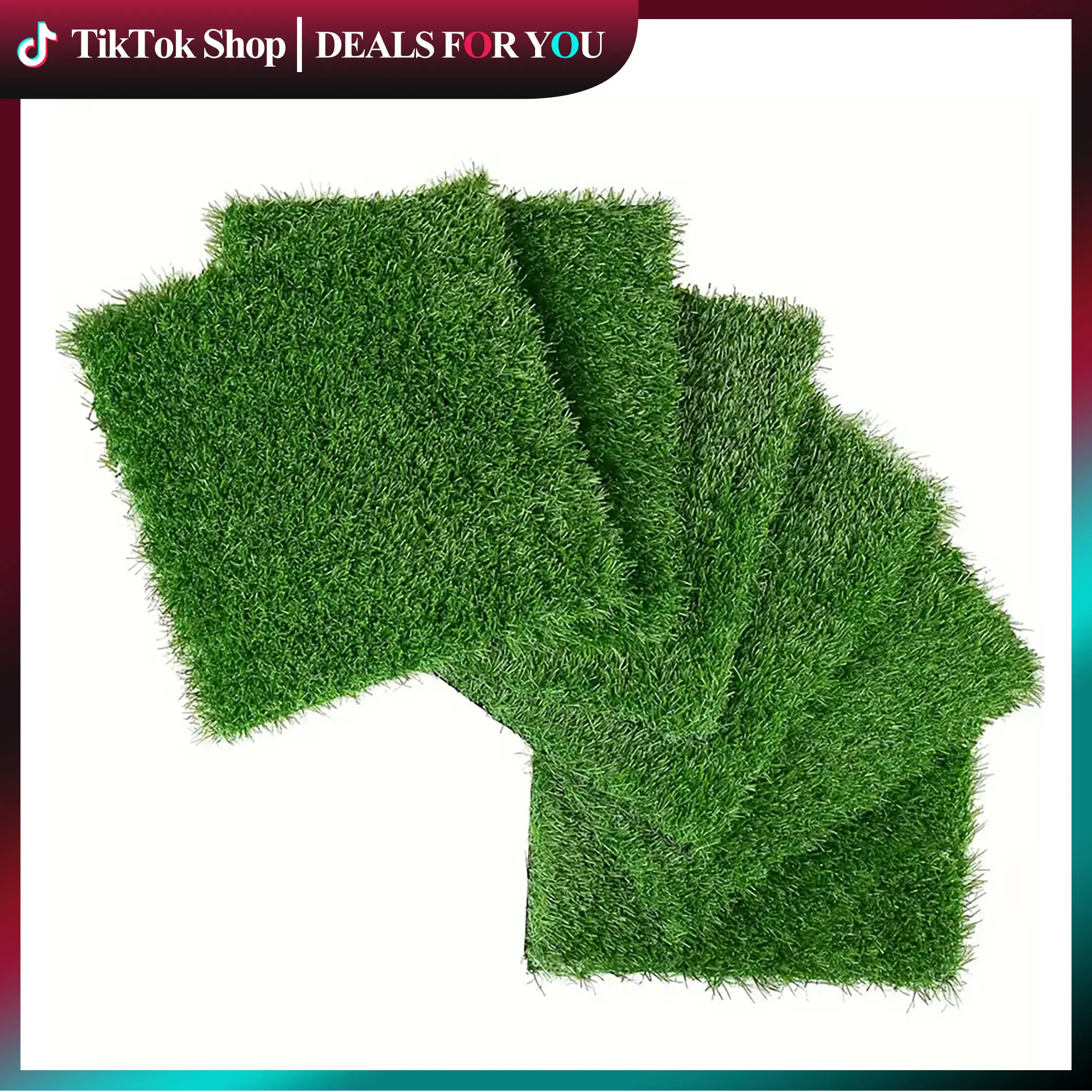 Artificial Lawn Deck Tiles 36pcs Interlocking Artificial Grass Tiles, Turf Tiles Interlocking Self-draining Grass, For Patio, Balcony, Backyard, Artificial Turf Floor, 12x12 inches,Green Decor Decorative