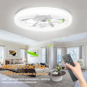 GALENTAL Modern Dimmable LED Ceiling Fan with Lights ,Ceiling Fan With Light Remote, 3 LED Color(3000K/4000K/6500K) Temperature, 6 Speed Noiseless AC Motor, Timer Setting,Adjustable Brightness,White Fandelier Ceiling Fans for Bedroom,Living room,bathroom