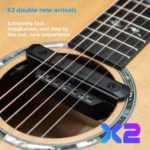 DOUBLE X2 guitar pickup wireless connection electric amp can be recorded without opening hole active folk acoustic guitar