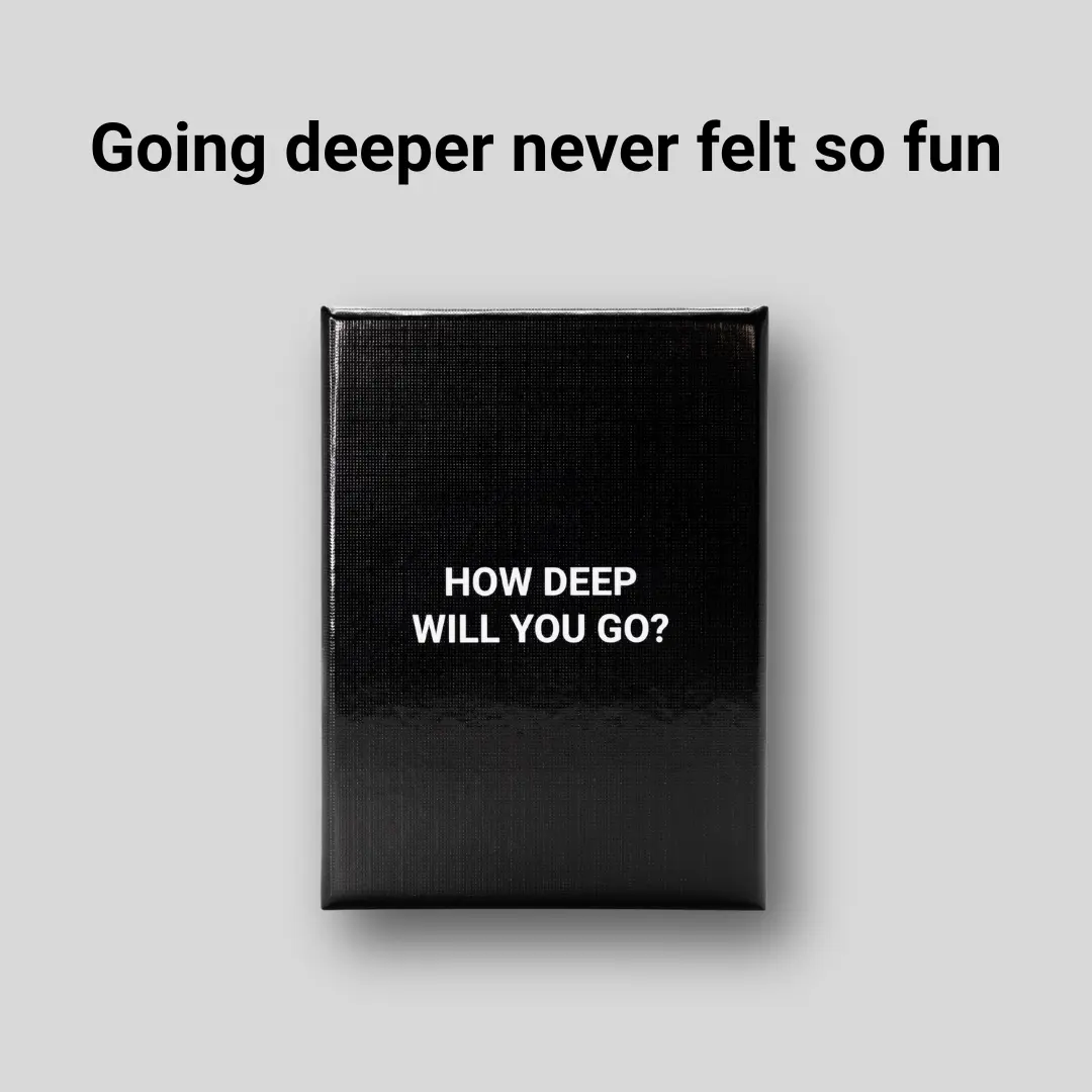 HOW DEEP WILL YOU GO? Original - Deep Question Card Game To Feel Closer With Friends, Family, Partner, Strangers, Anyone - For 2-8 Players