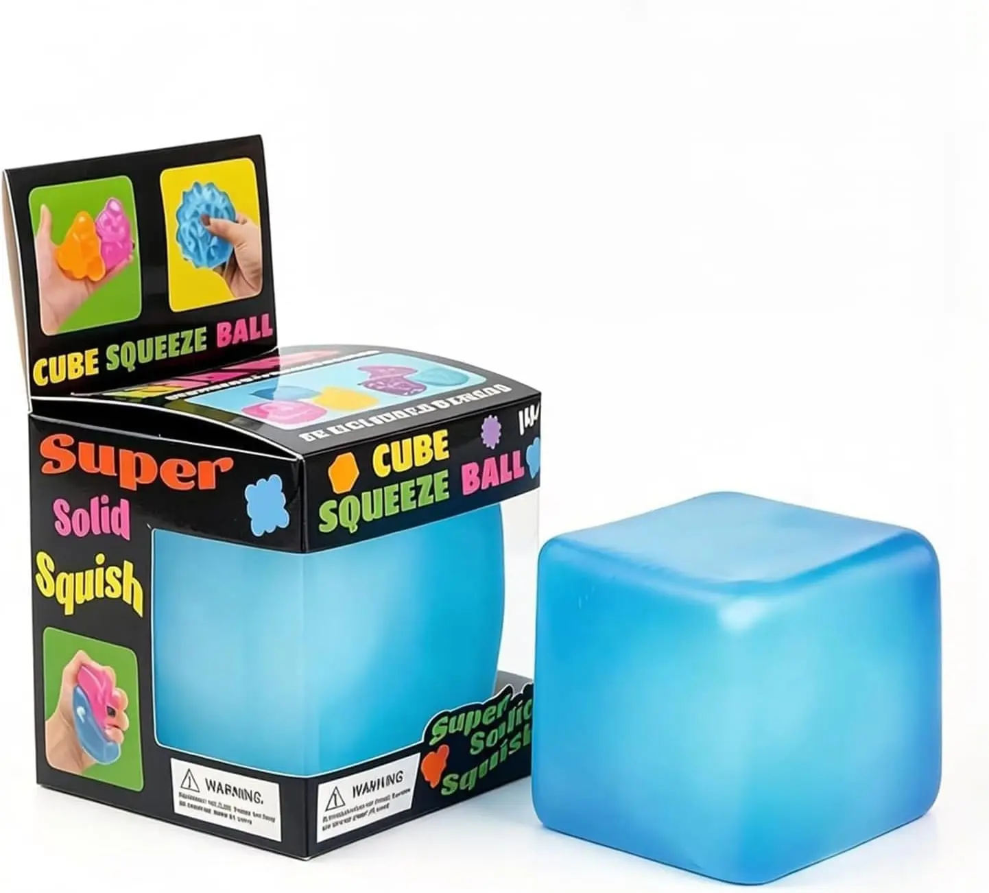 Ice Cube Squishy Slow Rising Stress Ball – Realistic Clear Squeeze Toy, Soft Satisfying Sensory Fidget for Adults & Kids, Fun Office Desk Gift