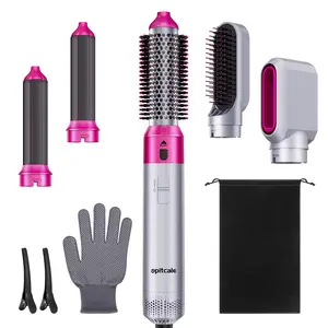 5 in 1 Curling Iron Set with 2 Curling Brush•Powerful Hair Dryer•Straightener Set,Fast Drying Curling Volumizing Straightening with Travel Bag,TikTokShopBlackFriday