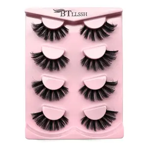 Natural False Eyelashes, Long Fluffy D Curl False Eyelashes, Wispy Lengthening & Volumizing Faux Cluster Lashes, Wispy Eyelash Clusters, Women & Girls Eyelash Extensions, Soft Lashes, Makeup Eyelashes Extension, DIY Eyelash Extensions