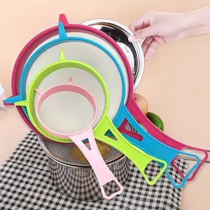 Easy to Clean 4pcs Kitchen Strainer Set with Handles - Fine Mesh Strainer - Perfect for Powdered Sugar, Soy Milk, Flour & Rice Washing - Essential Baking Gadgets Kitchen Strainer Utensils