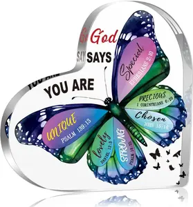 Christian Gifts for Women Spiritual Gifts Butterfly Inspirational Gifts for Friends Mom Coworker Sister Birthday Inspiration Religious Gifts Christian Decorative Signs Plaques