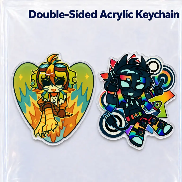 Universe MCYT Yt Translucent Acrylic Keychain – Minecraft MCYT Chibi Fanmerch, YT portable universe & lifesteal SMP keychains, perfect For Bags, Keys, Or Gifts