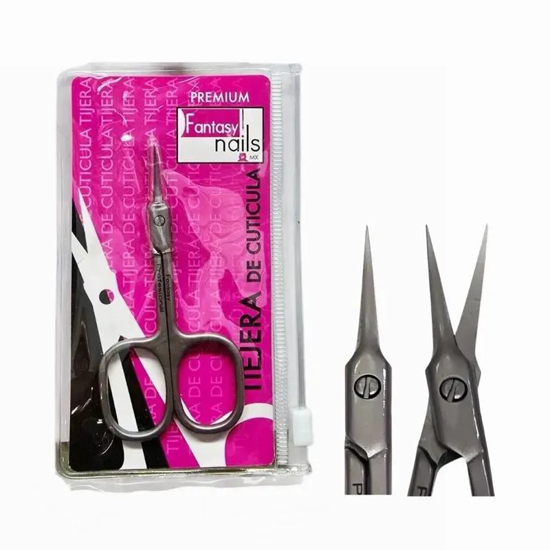 Fantasy Nails Premium Cuticle Scissors - Stainless Steel for Perfect Manicure
