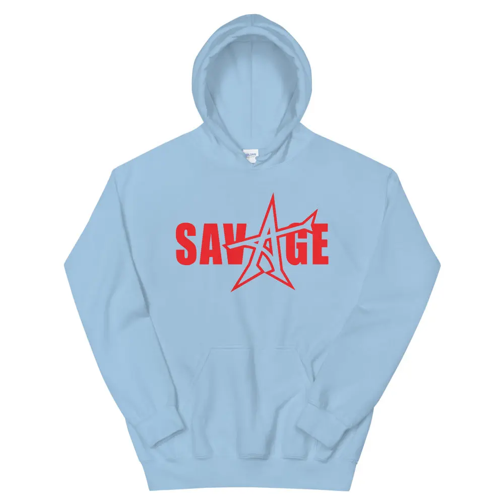 "SAVAGE" Hoodie (red print)