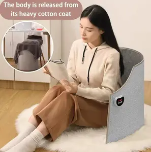 Winter Electric Foot Warmer with 8 Temperature Settings Digital Display Smart Timer Overheat Protection for Office Home Use