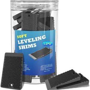 Furniture Levelers, 80 Piece Jar, Shims for Leveling, Black Wedge for Table Refrigerator Piano, Small Shims for Home Improvement and Work (80pcs- Black)