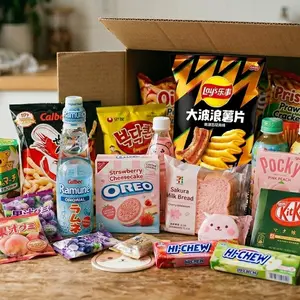 30 Asian Snacks for $35 Snack Box – Japanese & Korean Candy, Chips, Bread Cakes, Chocolate, Wafers + 2 Full-Size Drinks | Assorted Unique Exotic Asian Snacks