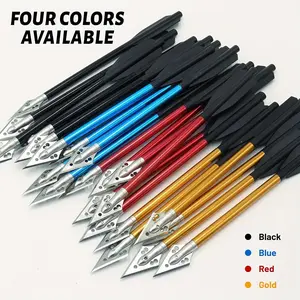 6.7 Inch Mini Archery Crossbow Bolts Set with Sharp Metal Tip, Reusable Durable Arrow Dart for Shooting Target Practice, Small Hunting Game, Outdoor Fishing-Red