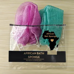 2 PCS Authentic African Exfoliating Net Bath Sponge