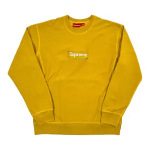 Supreme Box Logo Crewneck Sweatshirt Mustard (FW18) Pre-Owned