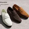 BRUNO MARC Men's Classic Suede Penny Loafers - Business Casual Men's Shoes, Gentleman Easy On & Off Slip-Ons, Leather Round Toe, Soft Cowhide, Rubber Non-Slip, Lightweight, 180-Foldable Walking Shoes, Business Casual Shoes