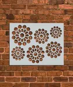 Round Flowers Stencil