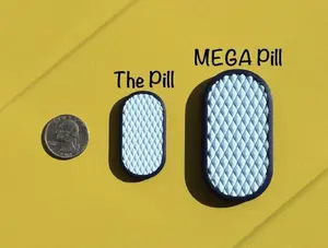 MEGA Pill XL - Fidget Slider 3D Printed Customizable Stress Relief by MozzieMakes Eco-conscious Packaging