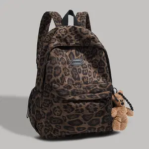 Leopard Print  Backpack – Lightweight, Multi-Compartment Fashion Bag for Women | Cute TikTok Aesthetic Day & Travel Accessory, Large Capacity School & Travel Bag for Women, Lightweight Multi-Compartment Fashion Backpack,1 backpack college