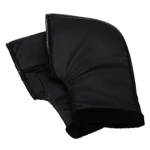 1Pair Motorcycle HandleBar Muffs, Waterproof Windproof Thick Leather Warm Gloves for Mountain Motorcycles Scooters Bike Snowmobiles