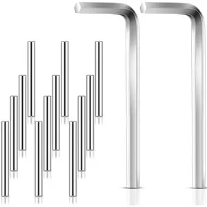 Door Closing Hinge Pin Spring  Spring Hinge Tension Replacement Kit Includes 12 Stainless Steel Shelf Pins and 2 count Hex Wrenches, Metal Dowel Pegs for Self Closing Door