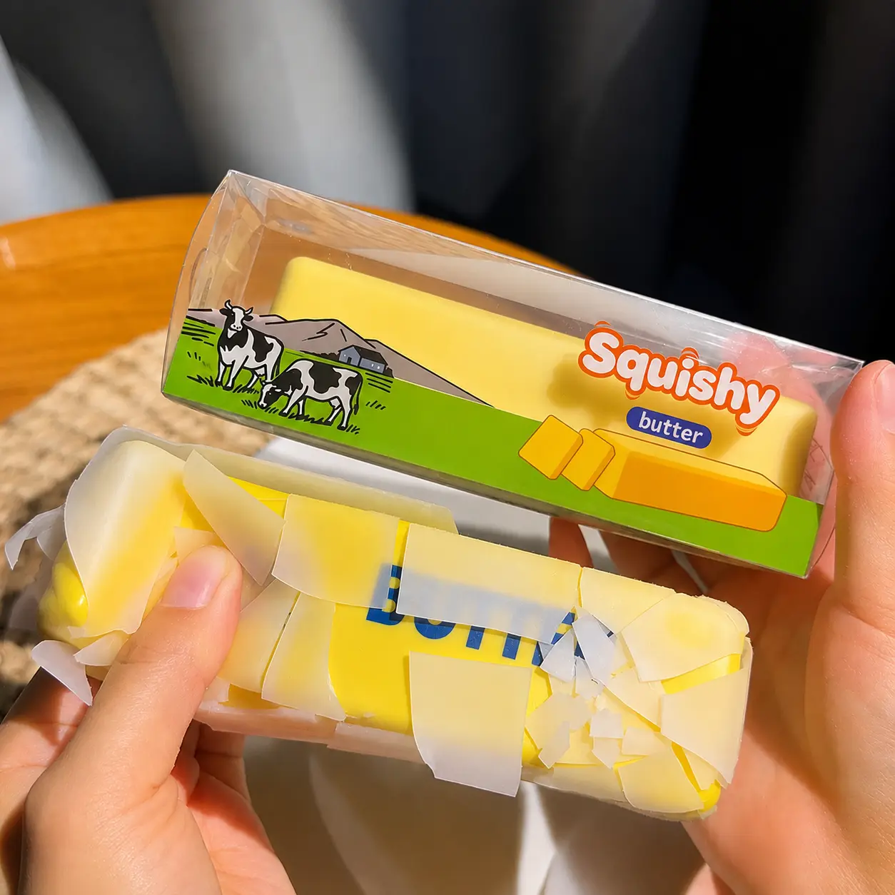 Wax Outside ASMR Butter Squishy, Realistic Butter Stick Stress Relief Toy, Satisfying Wax Play Fidget Toy
