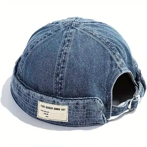 1PC Brimless Denim Hat Men Women Retro Caps Washed Cowboy SkullcapGift