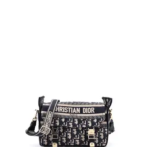 Pre-owned Dior material Messenger Bags Christian Diorcamp Messenger Bag Oblique Canvas Small by Rebag