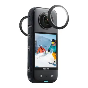 MECO is compatible with Insta360 X series UV filters, Camera Lens Protector, Insta360 X2 X3 Ultra HD Lens Protection Filter Rotating Protective Cover for Panoramic Camera Dual-lens Detachable Accessories Scratch Drop Resistant Filter