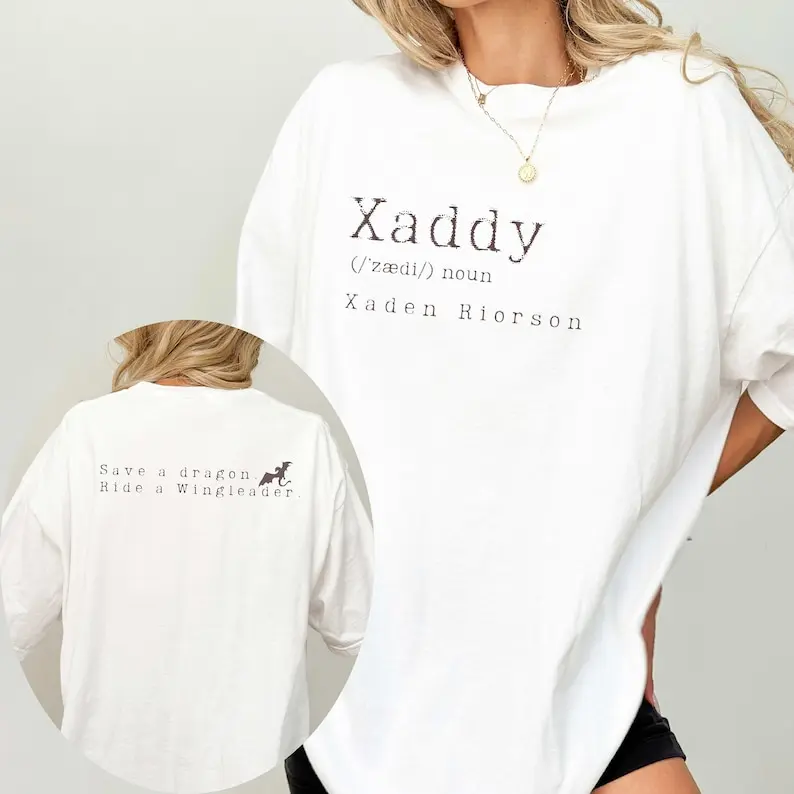 180g[100%cotton]Xaddy, Xaddy Shirt, Xaden Riorson, Xaden Fourth Wing Shirt, Fourth Wing Merch, Iron Flame Shirt, Rebecca Yarros Apparel