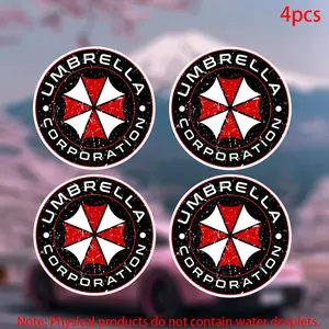 4pcs-Umbrella Corporation Sticker-Universal Car Sticker for doors, windows, laptops, luggage, furniture and bumpers-durable adhesive vinyl material-Car Decals
