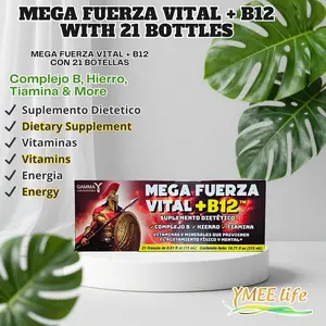 Mega Fuerza Vital Dietary Vitamin Supplement with B12, 21-Bottle Pack
