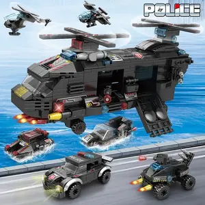 558pcs Special Police Helicopter Set, Kids Building Block Assembly Toy, Building Kit, Perfect Gift for Children, Educational Playset