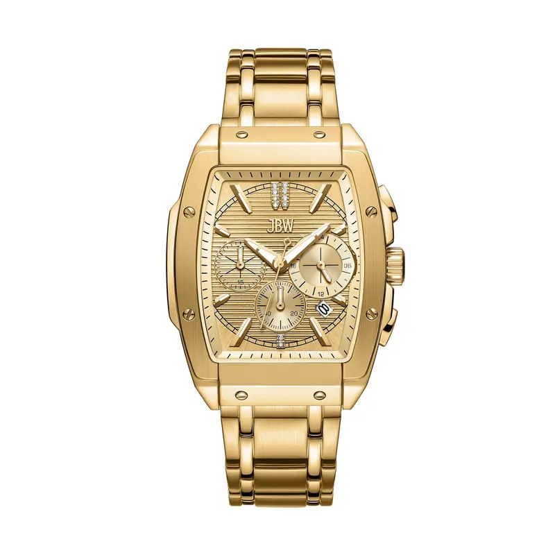 JBW Men's Echelon Automatic 18K Plated Diamond Accent Watch
