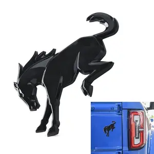 1pcs New Abs 3D Car Horse Stickers, Hot for Ford Bronco Logo, Exterior Modification, Tailgate Leaf Board, Animal Parts Badge