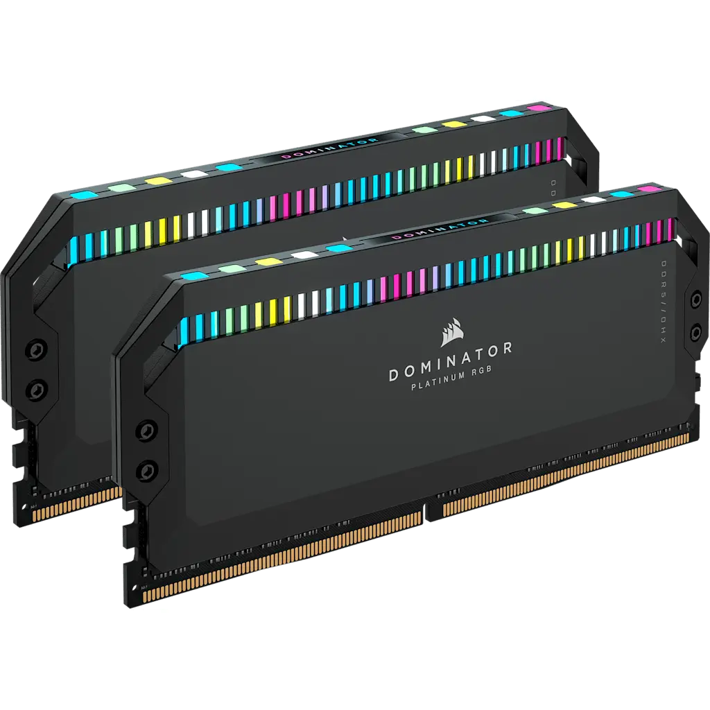 DOMINATOR® PLATINUM RGB 32GB (2x16GB) DDR5 DRAM Up To 6400MT/s CL38 Memory Kit — Black