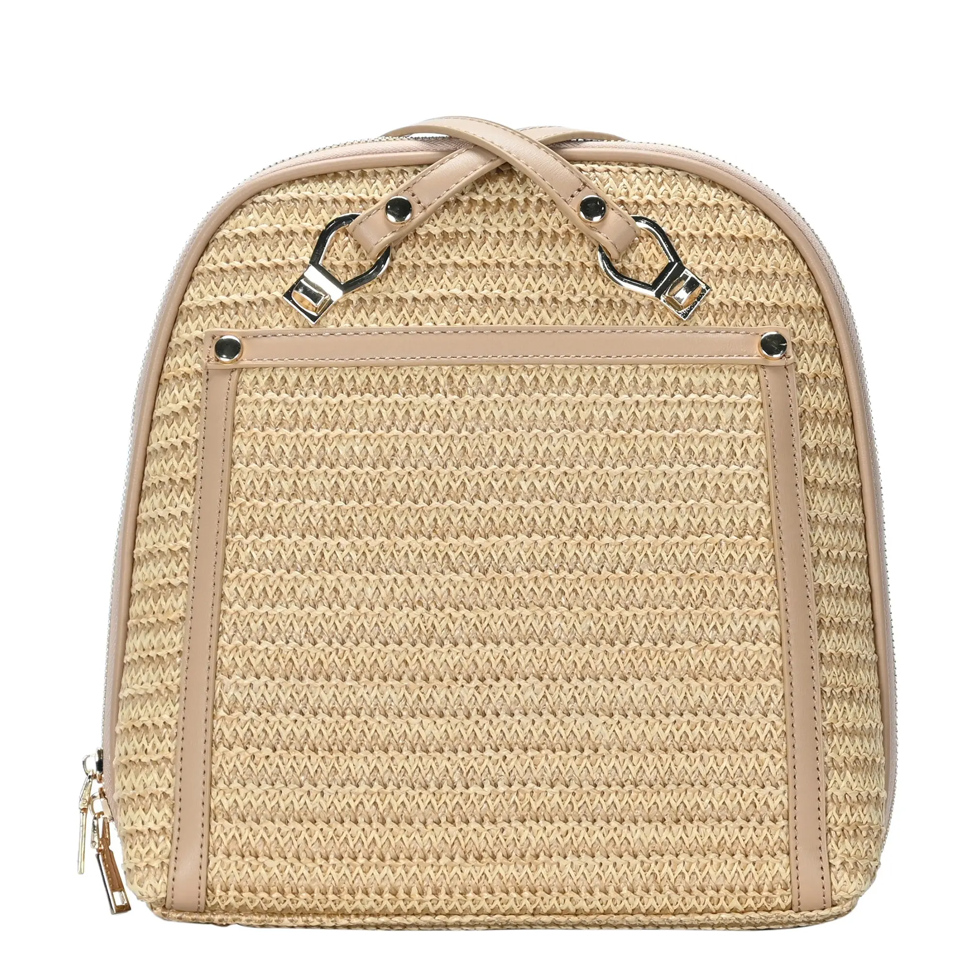 Convertible Straw Backpack Purse, Minimalist Vegan Leather Shoulder Bag, Lightweight Daypack for Campus Life & Everyday Carry, On The Road, Edc Gear, Synthetic, Casual, Lightweight Backpack, Shoulder Backpack