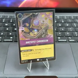 Disney Lorcana Trading Card Amethyst Chromicon Foil Uncommon Shimmering Skies Set 66/204 Amethyst Light Ability