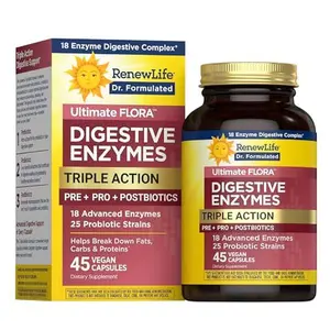 Digestive Enzymes with Probiotics & Prebiotics, Gut Health Supplement for Bloating Gas & Digestion, Vegan Probiotic Capsules, Daily Digestive Support, Dairy Free Gluten Free, Plant Based Enzyme Formula, Doctor Formulated Synbiotic Capsules