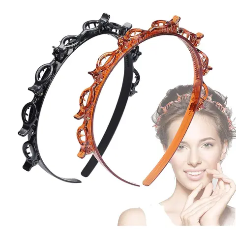Cute Hair Clip Decor Hairband , Novelty Multifunction Hair Hoop with Clips, Fashionable Hair Accessories for Women, Minimalist Headwear, Trendy Hair Hoop, Cute Headbands