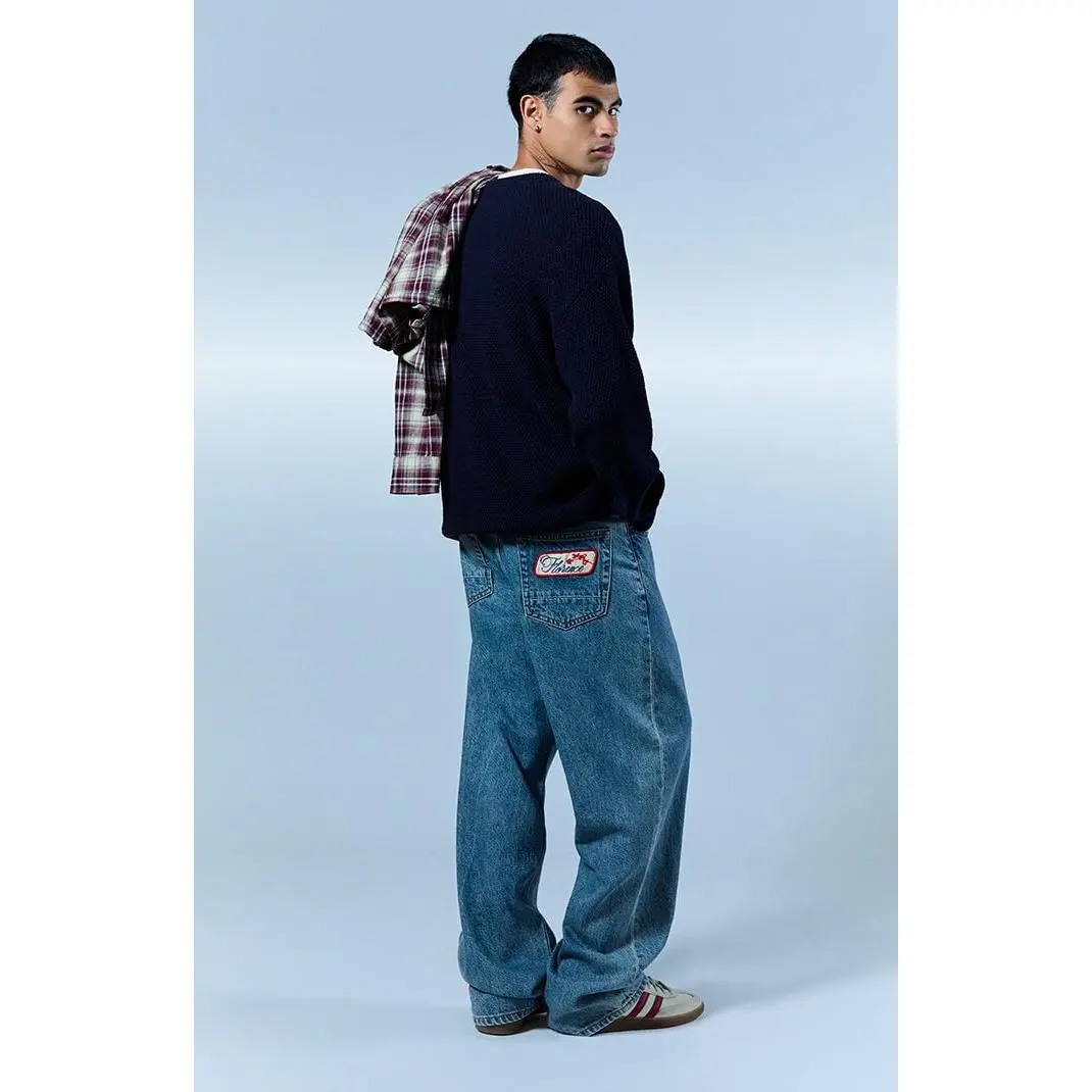 Pacsun Men's Dylan Baggy Jeans Florence Patch Medium Blue