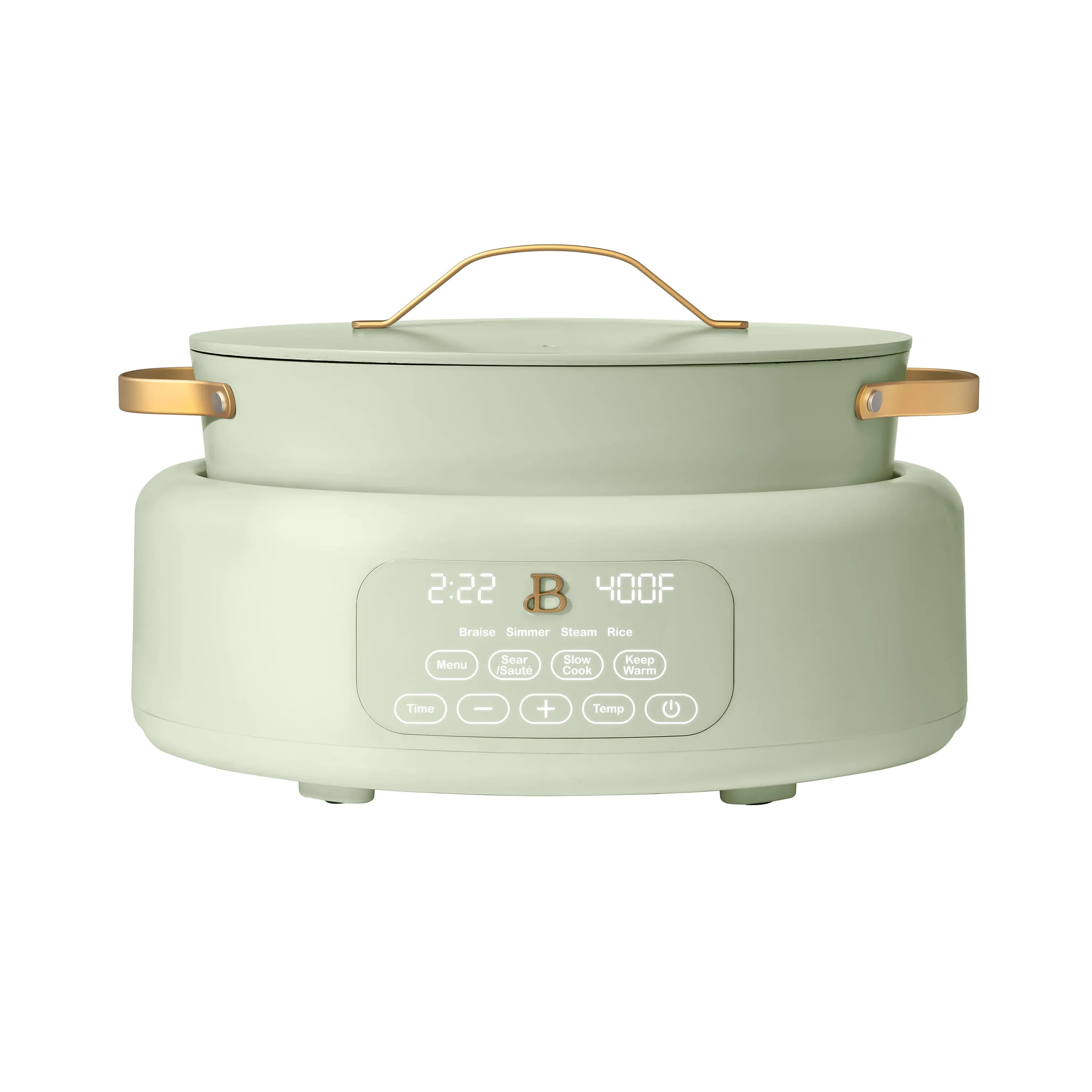 Beautiful 10 in 1, 6 Qt Electric Multi-Cooker with EverGood Non-Toxic Ceramic Nonstick Coating, Sage Green by Drew Barrymore