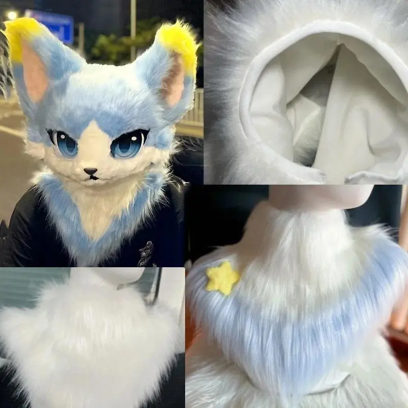 Kigurumi Fursuit Neck Scarf Kemono Cosplay Costume Cute Furry Collar Accessories Kig Roleplay Anime Party Outfit Adults Children