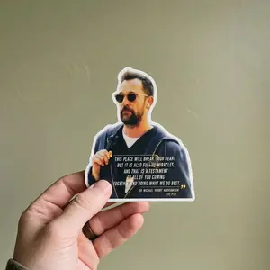 The Pitt Dr. Robbie Painted  Effect Sticker, The Pitt Quote Stickers