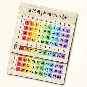 Back-To-School Must-Have 9x9 Multiplication Table Wooden Teaching Aid, Math Educational Toy, Classroom Learning Aid, Home Early Education Gift, Math Learning Tools