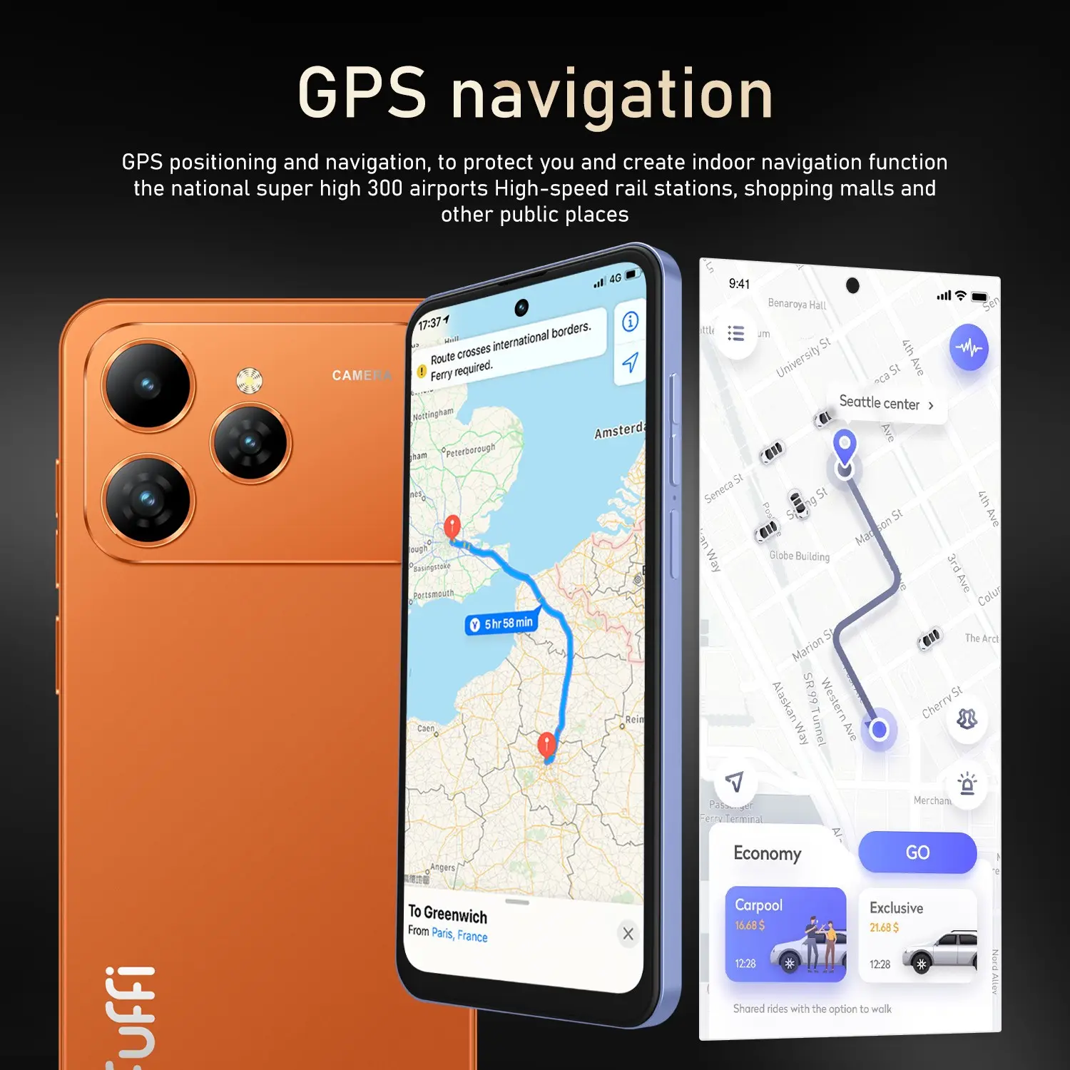 Fuffi Smart Unlock Dual Sim Smartphone Cellphone 6.56 Inches 4GB