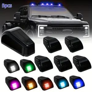 5pcs Multicolour Light Wireless Solar Powered Cab Lights With Motion Vibration Sensor For Truck for truck Cab Roof Lights For Car Cab Lights For Universal Car Easy To Carry