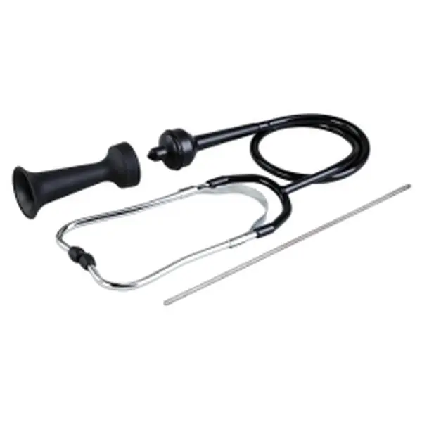 OTC 4491 Lightweight Mechanics Stethoscope - 0.5 lbs, Black and Silver, Healthcare Lab Medical Diagnostic Tool with Stethoscope Holder
