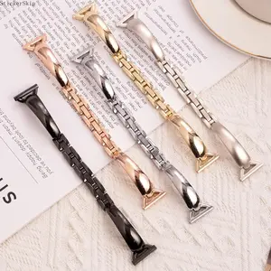 2026 D-Buckle Metal Apple Watch Band for Women – Minimalist Adjustable Bracelet Strap, Stylish Durable Metal Fit, Compatible with iWatch Series 8/9/10, Everyday & Spring Fashion Accessory