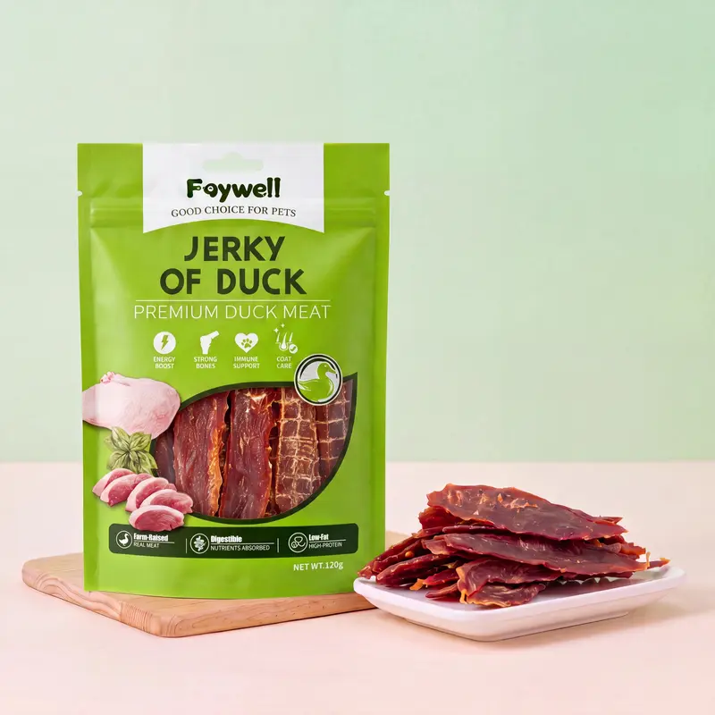 #FW023 - Faywell Duck Jerky Dog Training Treats, Jerky of Duck, Calcium Rich, Low in Fat, High Protein, 120g